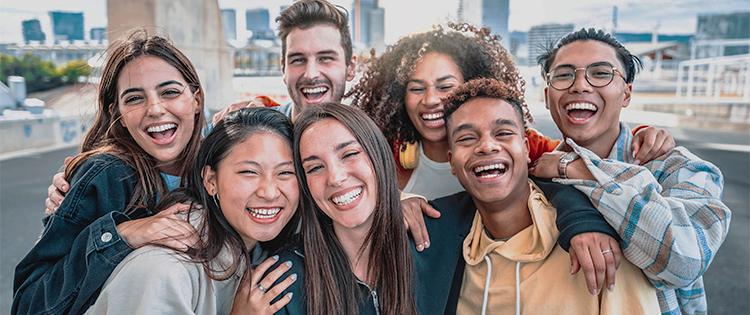 A group of people smiling.