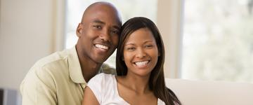 A smiling couple